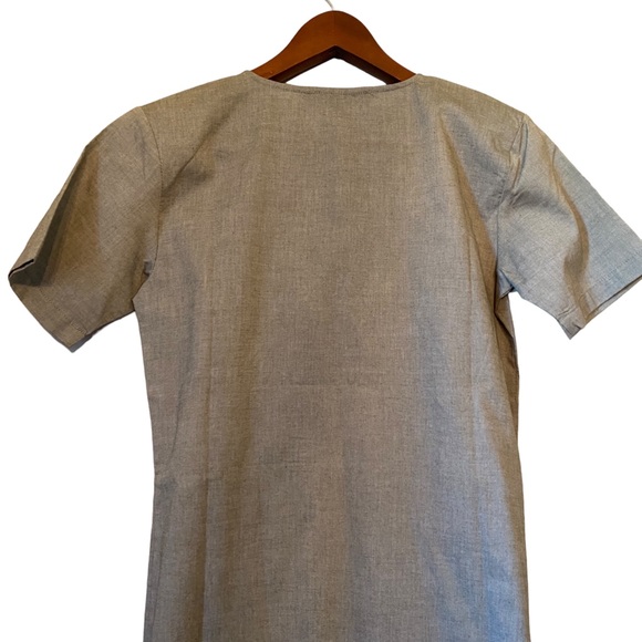 The Royal Standard Dorado Button Gray Wrap Dress - Picture 4 of 13